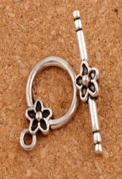 Plum Flower Bracelet Toggle Clasp 100setslot Antique Silver Fit Bracelets L847 Jewellery Findings Components LZsilver8593469