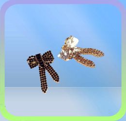 new Korean style ins fashion luxury designer super glittering diamonds zircon cute lovely bow stud earrings for woman girls264g2155002
