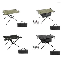 Camp Furniture Foldable Camping Tables Aluminium Alloy Lightweight Folding Table Compact Desk For Fishing BBQ Durable