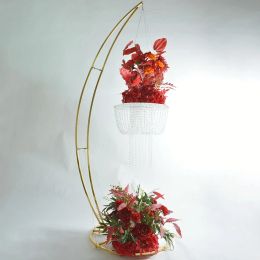 Wedding Moon Arch And Acrylic Cake Stand Hanging Rack Wedding Centrepieces For Party Decoration