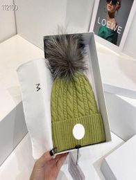 Autumn and Winter 21 Women039s Wool Knitted Warm Knitted Hat Cashmere Soft Waxy Texture Super Fox Ball Customized High Quality 4668658