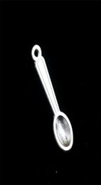 200pcslot 24mm antique silver Colour zinc alloy tiny spoon charm DIY for handmade 218 Q25412624