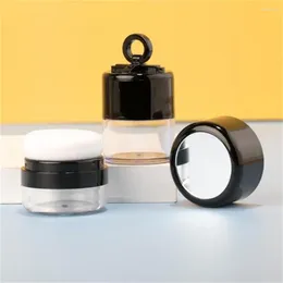 Storage Bottles 5g Loose Powder Container Face Travel With Sifter Black Lid And Puff For Blusher Makeup