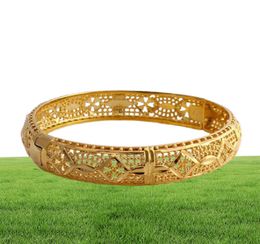 Hollow Womens Bangle Openable Jewellery 18k Yellow Gold Filled Solid Fashion Accessories For Women Party Dia 60mm34787364104181