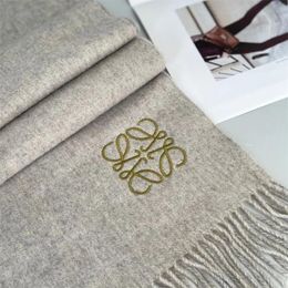Scarves 2023 Double sided Two color Wool Scarf Lowe South Korean same style warm in winter with tassel shawl