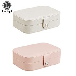 Korean Style Simple Girl Earring Plate Jewellery Box Earrings Ring Multifunction Storage Organiser Case 231225