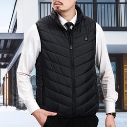 Men's Vests Unisex Winter Warmer 9 Area Heating USB Electric Vest Smart With Zipper Pocket For Outdoor Trekking