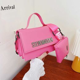 New Popular Fashion Letter Shaped Small Square Handbag One Shoulder Crossbody Women's Bag