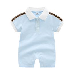 0-24M baby boy Rompers cotton Boys girls clothes designer print summer short-sleeved and Long sleeve jumpsuit newborn romper