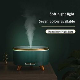 Humidifiers 500ML Aromatherapy Essential Oil Diffuser Ultrasonic Air Humidifier with Color Changing LED Lamp For Home Fragrance Mist Maker