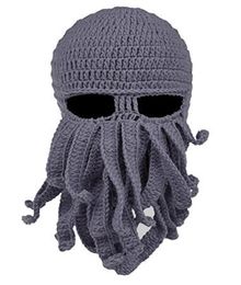 2018 Unisex Octopus Knitted Wool Ski Face Masks Event Party Halloween Knitted Hat Squid Cap Beanie Cool Gifts Mask4264676