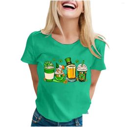 Womens T-Shirt T Shirts Casual Loose Fitting Printed Round Neck Plover Short Sleeved Top Women Fashion Blouse 2023 Shirt Drop Delivery Otckq