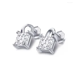 Stud Earrings 2023 Versatile 925 Sterling Silver Cubic Dazzling Zircon Genuine Jewellery For Wemon Wedding Gift