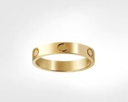 4mm 5mm 6mm titanium steel Alloy silver love screw ring mens womens rose gold fashion Jewellery designer luxury couple wedding promi4230344