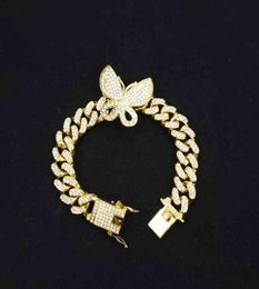 Jewelry fashion inlaid Bracelet smart big butterfly Cuba inlaid diamond bracelet17522608373922