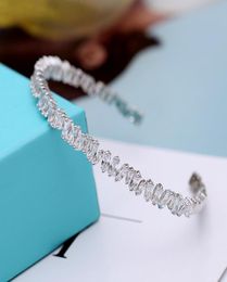 love bangle designer nail chains Crystal Cubic tennis Zirconia Bangle Bracelet Platinum Plated women be engaged braclets Halloween2673127