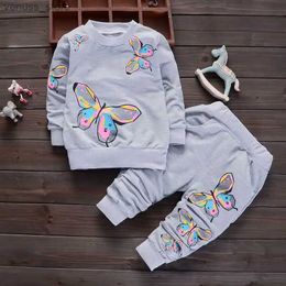 Clothing Sets Spring and Autumn 2Pcs Girls Baby Boy Clothes Cartoon Long Sleeve Tops T-shirt Bib Denim Overall Pants Outfits Set Costume 1-5Y