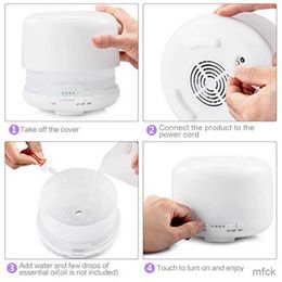 Humidifiers 500ml Ultrasonic Aromatherapy Machine Air Humidifier Essential Oil Aromatherapy Colourful Light For Home Office Bedroom