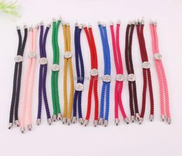 Bangle 10pcs Mix Color Charm Cotton Rope Bracelet,Halffinished Cord Bracelet,Jewelry Supply for DIY