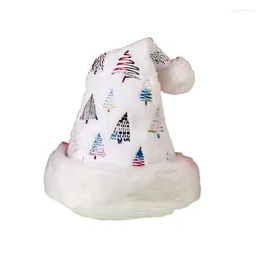 Berets Christmas Hat Plush Children Adult Glitter Santa Party Decoration For Home Q1JD