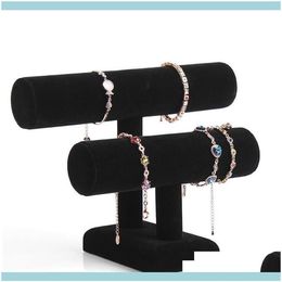 banner stand Jewelry Stand Packaging 2 Layer Veet Bracelet Necklace Display Angle Watch Holder T-Bar Multi-Style Optional Wfxxf Dr273y