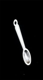 200pcslot 24mm antique silver color zinc alloy tiny spoon charm DIY for handmade 218 Q24325400