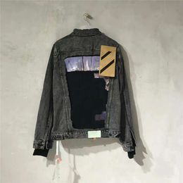 Hip hop ripped baseball jacket mens jackets designer cardigan coat fashion embroidered polo shirt oversize denim jacket