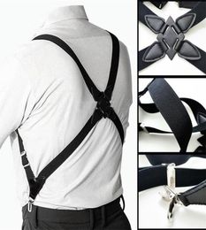 Mens Suspenders Adjustable Braces X Shape Elastic Strap Side Clip over Adult Suspensorio Trousers Apparel Accessories 2205264773854