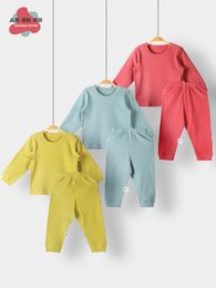 Baby clothing Sets Warm underwear set Toddler Outfits Boy Tracksuit Cute winter underwear And Pants 2pcs Sport Suit Fashion Kids Girls Clothes 0-3 yea P07a#