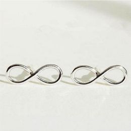 Fashion Infinity symbolstud earrings number 8 stud earrings for women whole288z