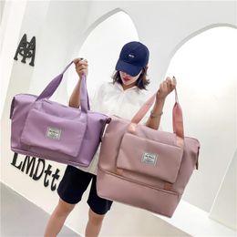 Bags 2022 Women Tote Handbag Large Capacity Travel Bags Carry on Lage Storage Waterproof Duffel Set Folding Shopping Shoulder Bags