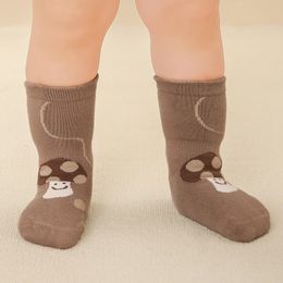 Children's cartoon baby bear autumn socks combed cotton boneless little kids loose cotton sock 231225