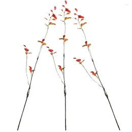 Decorative Flowers 3 Pcs Simulated Twigs DIY Leaves Branches Halloween Decor Vase Home Fake Plant Leaf Pick Plastic Filling Ornament Fall