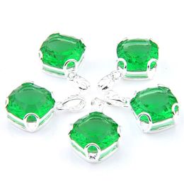 Big 12 Pcs Amazing Vintage Green Quartz Crystal Gems 925 Sterling Silver USA Israel Wedding Engagement Pendants Weddings306y