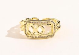 Wedding Designer Branded Rings Women Love Charms Jewellery Supplies 8K Gol1d Plated Copper Ring Fine Finger New pattern Adjustable R7283195