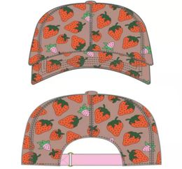 High quality strawberry baseball caps man039s cotton cactus classic letter Ball caps summer women sun hats outdoor adjustable C5025062