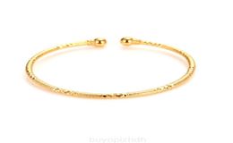 2022 Brand New Can Open Fashion Dubai Bangle Jewelry Solid Fine Yellow Gold Gf Bracelet for Women Africa Arab Items Select A1970109