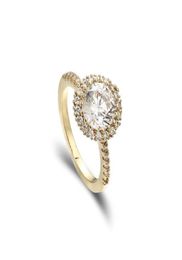 Wedding Rings Kfvanfi Classic Style Gold Colour Big Zircon Single Stone Ring For Women Ladies3875694