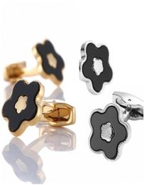 Cuff Links Gold Flower French Shirt Cufflinks Jewellery Cufflink For Mens Brand Fashion Link Wedding Groom Button 923 D3 Drop Delive7964508