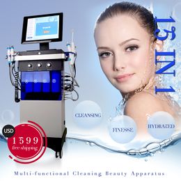 15 IN 1 microdermabrasion Water Peel Microdermabrasion Hydrafacials Machine Care Oxygen Water Jet Spa Hydrafacy Facial 2 Years Warranty
