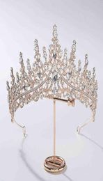 Wedding Hair Jewelry KMVEXO Rose Gold Bride Crowns Princess Headdress Birthday Headband Vintage Bridal Party Tiaras Gift 1126954434165714