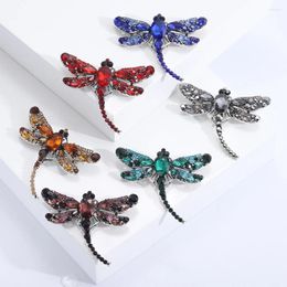 Brooches Crystal Brooch Flower Insect Designer Dragonfly Pins For Women's Clothing Fashion Badge Luxury Jewelry