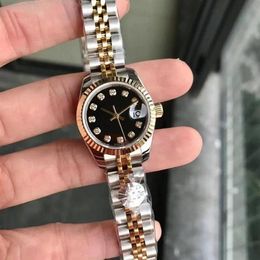 High quality 28mm fashion rose gold Ladies dress watches sapphire mechanical automatic womens watch Stainless steel bracelet sport226k