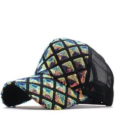 Women Girl Ponytail Hat Baseball Cap New Fashion Baseballs with Sequins Shiny Messy Bun Snapback Sun Caps for Outdoor Activity7020810