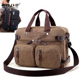 Briefcases Men Canvas Briefcase Business Laptop Handbag Large Messenger Shoulder Bag Big Casual Male Tote Back Bags Travel Suitcase Xa162zc
