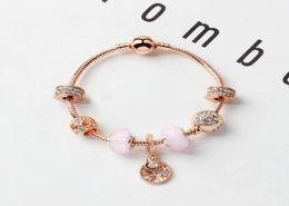 New style loose charm beads life tree pendant bangle rose gold charm bracelet girl women gift DIY Jewellery Accessories94238672630668