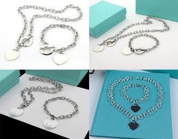 womens mens Round card Bracelet Necklace designer Jewellery sets Birthday Christmas Gift 925 Silver OT buckle Necklaces Bracelets We5143582