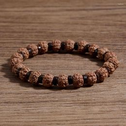 Strand OAIITE 6mm The Vajra Bodhi Bracelet Men's And Women's Prayer Healing Meditation Tibetan Buddhist Coconut Shel Jewellery