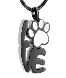 IJD9965 Eternal Memory Loss of Pet Dog Paw Shape Stainless Steel Cremation Jewelry For Animal Ashes Necklace Urn Keepsake23482204689810