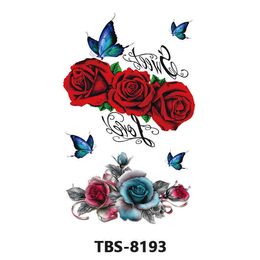 Flower arm Coloured me, flower rose, artistic and fresh, waterproof fashionable animal tattoo sticker